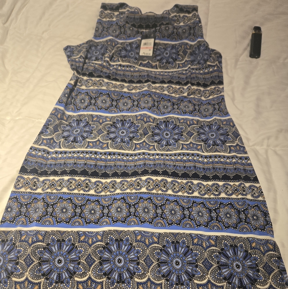 Blue Patterned Dress